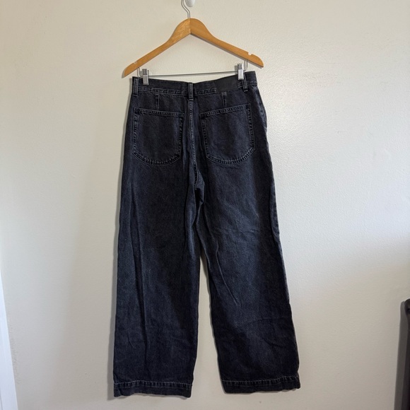 Madewell Black Super Wide Leg Jeans size 29 - Picture 4 of 9